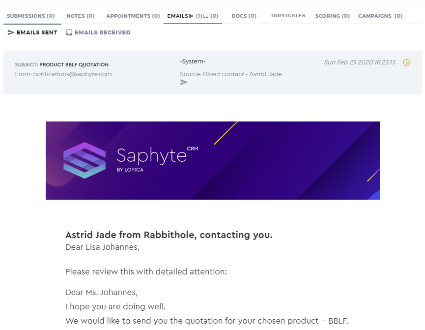 saphyte emails