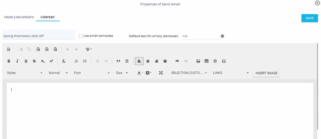 saphyte compose email content