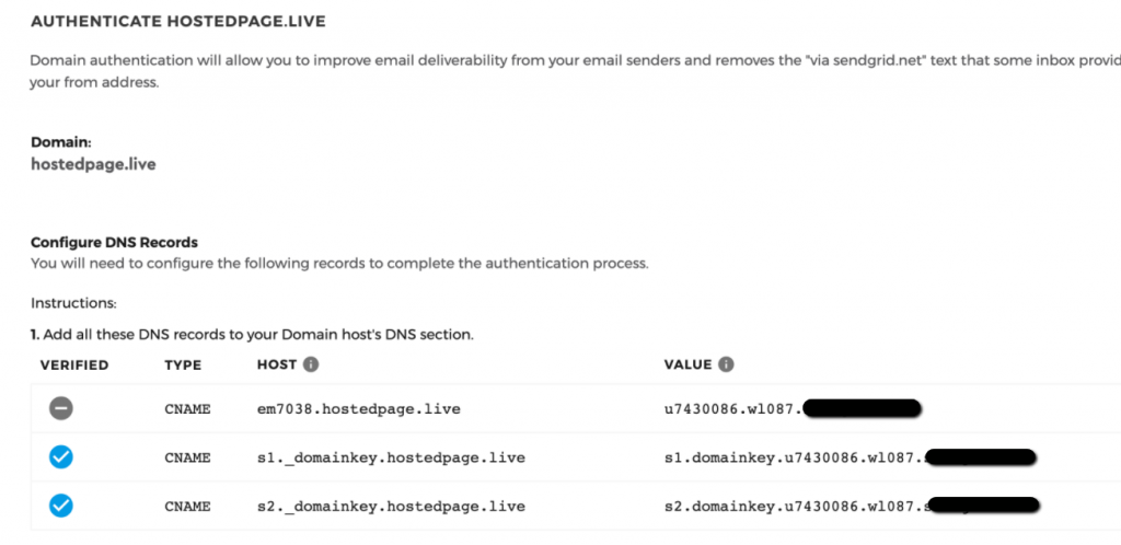 saphyte dns records successfully added