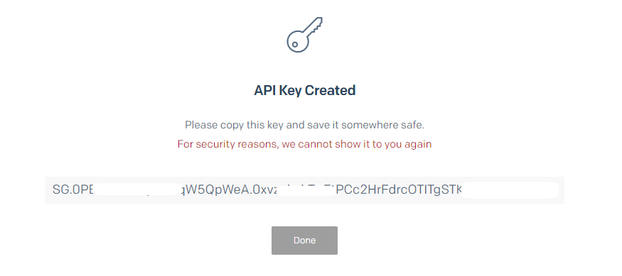 Generate API Key in SendGrid Account