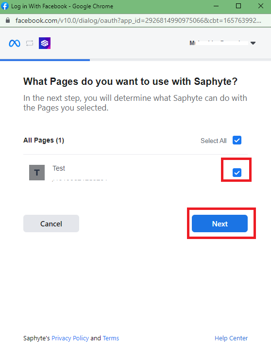 Integration of Facebook Page with Saphyte CRM workspace
