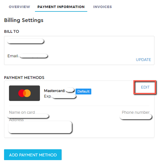 saphyte update payment method